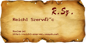 Reichl Szervác névjegykártya